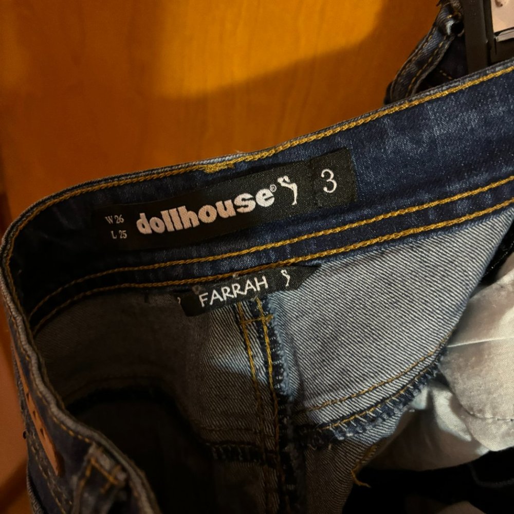 dollhouse distressed cropped Farrah‎ jeans size 3 - Picture 16 of 16